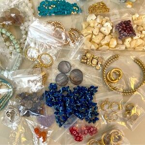 Assorted Beads and Jewelry Making Supplies
